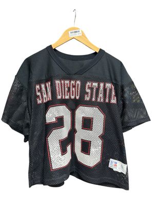 Vtg San Diego State Cropped Jersey Size M 23x22