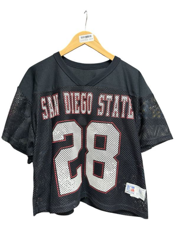 Vtg San Diego State Cropped Jersey Size M 23x22