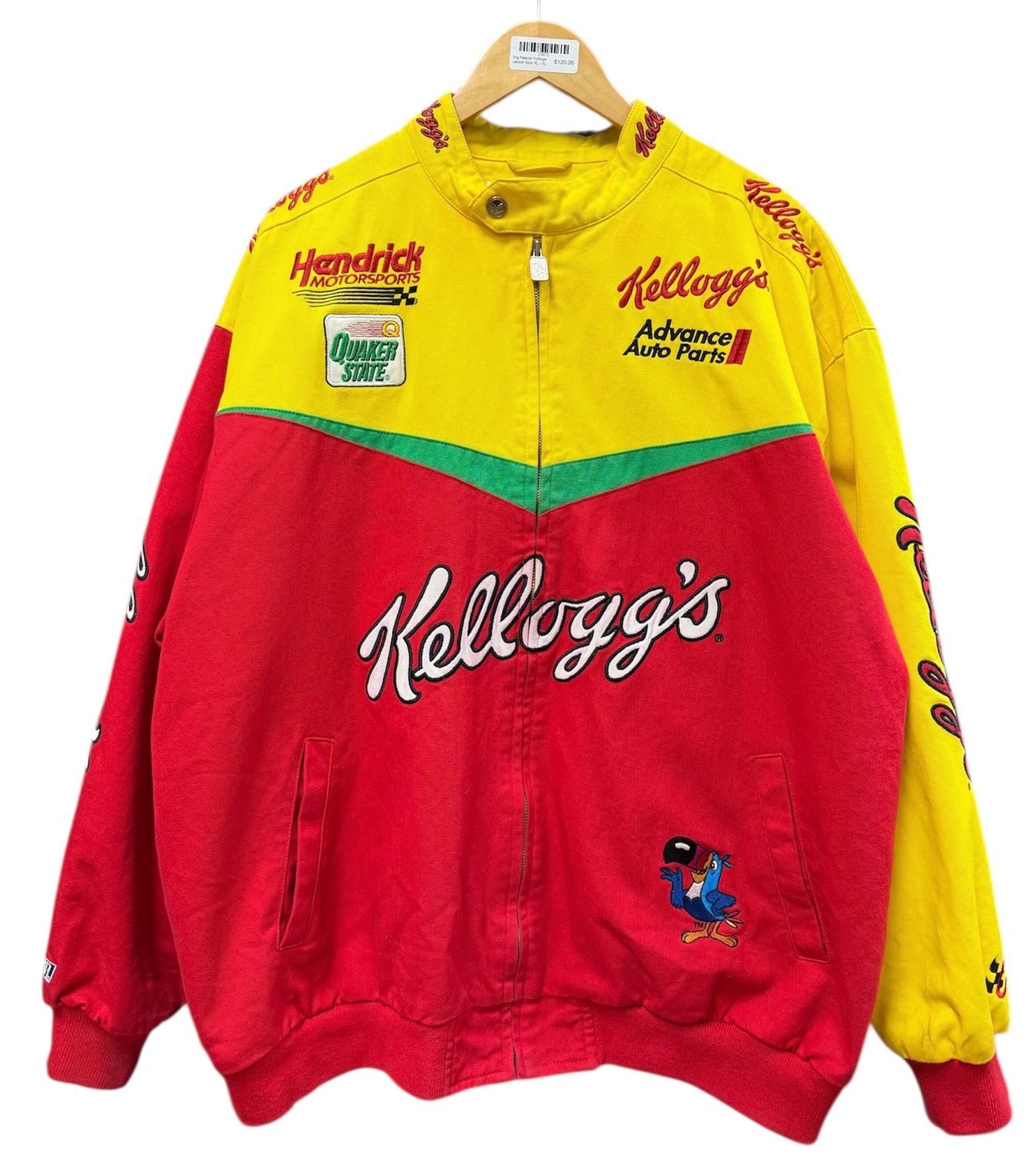 Vtg Nascar Kellogs Jacket Size XL