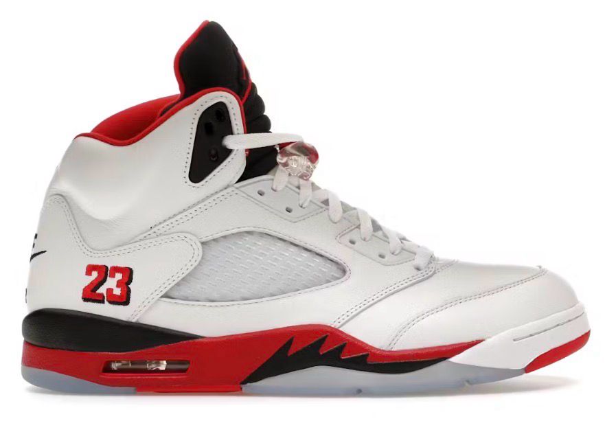 DS Jordan 5 Retro Fire Red Black Tongue (2025) Size 10.5