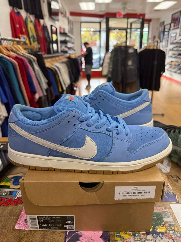 Pre Owned Nike SB Dunk Low Pro University Blue Gum Size 12
