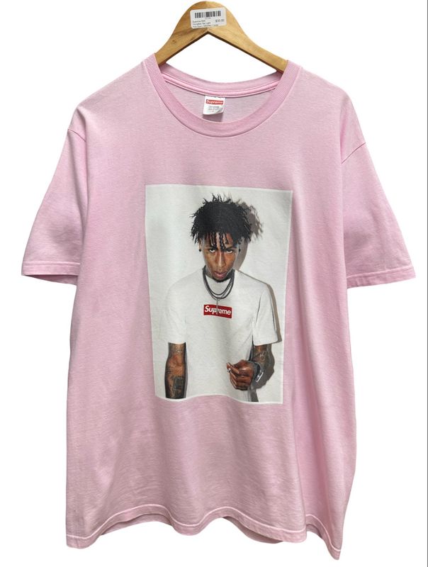 Supreme NBA Youngboy Tee Light Pink Size L (WORN)