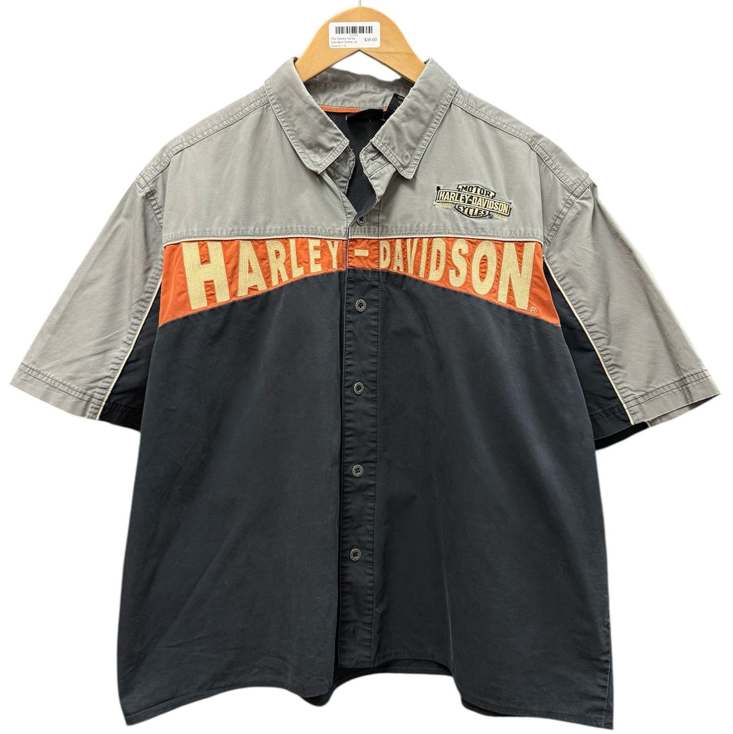 Pre Owned Harley Davidson Button up Size XL