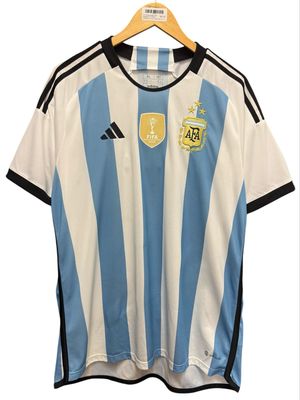 Pre Owned Adidas 2022 Argentina FIFA World Champions Home Jersey Size XL