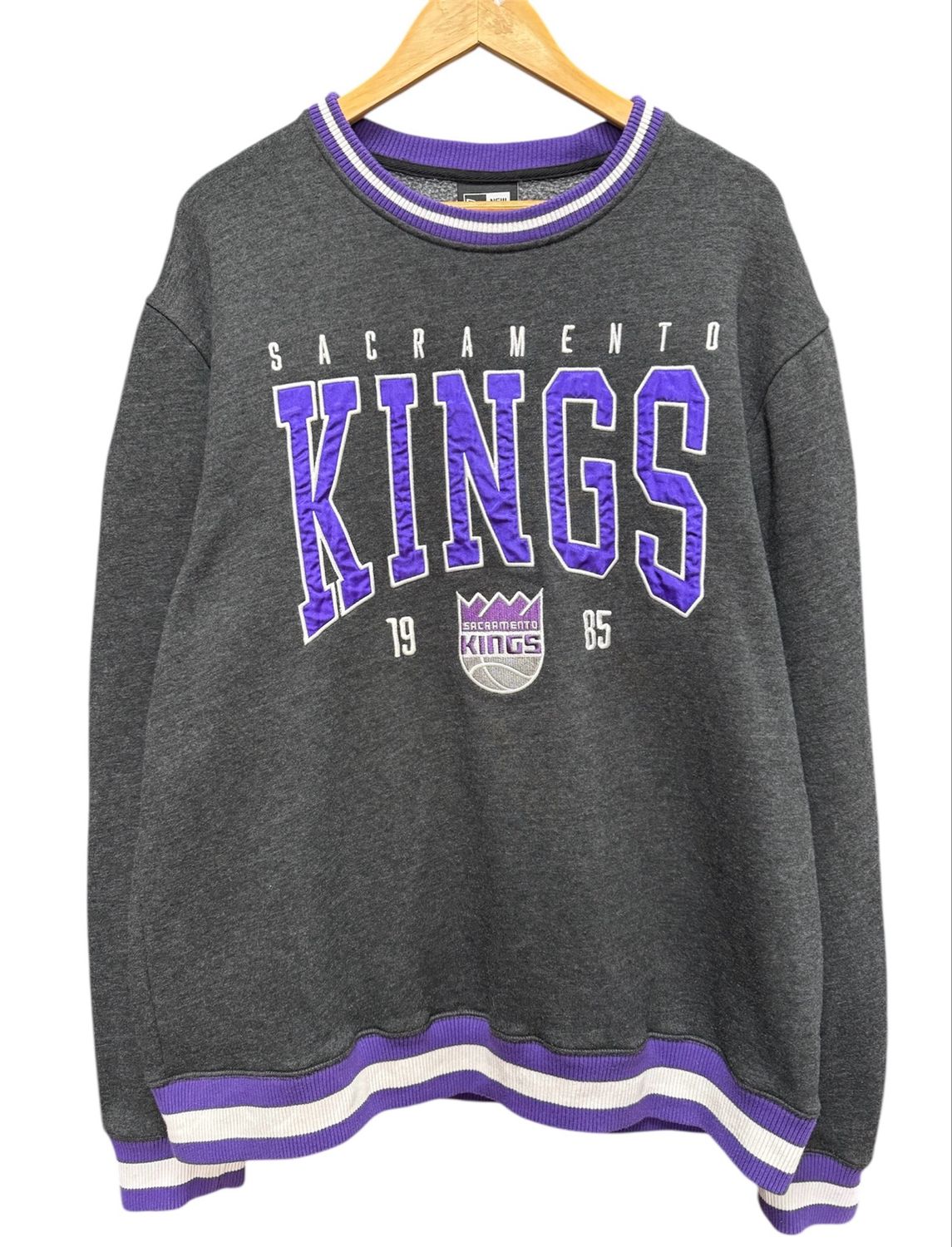 Vtg Sacramento Kings Crewneck Size Large