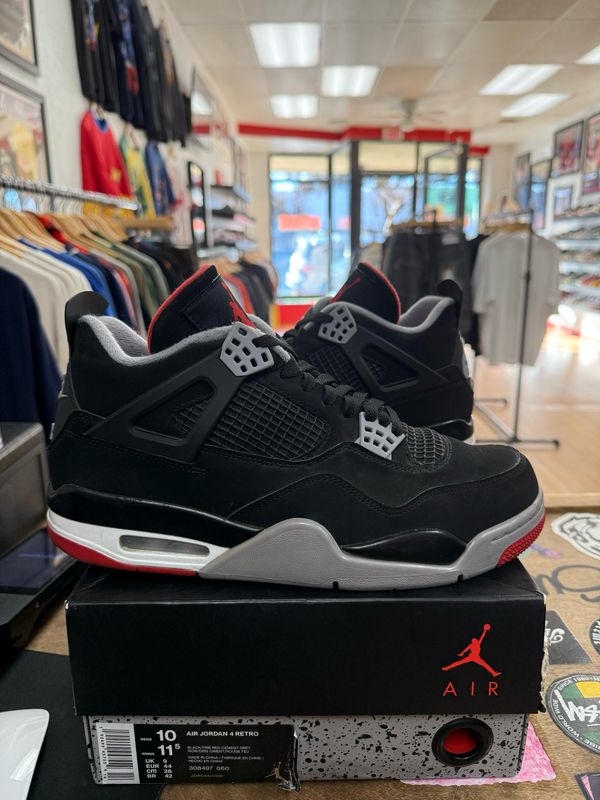 Pre Owned Jordan 4 Retro Bred (2019) Size 10