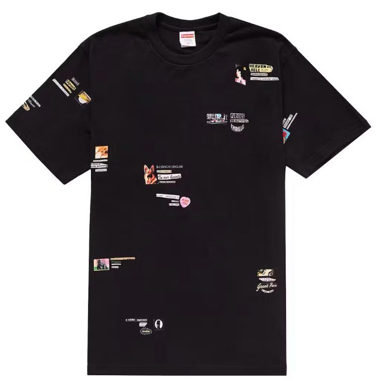 New Supreme Upset Tee Black FW24 Size XL