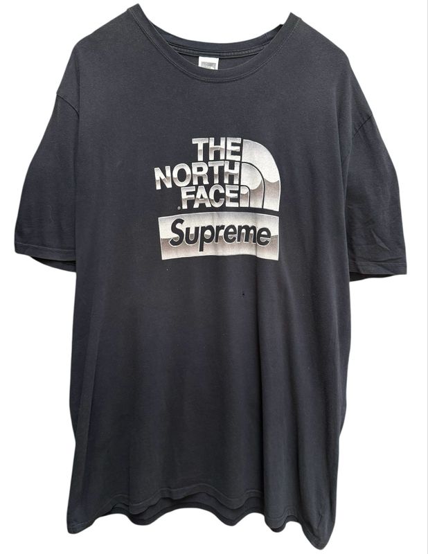 Pre Owned Supreme The North Face Metallic Logo T-shirt Black SIze XL