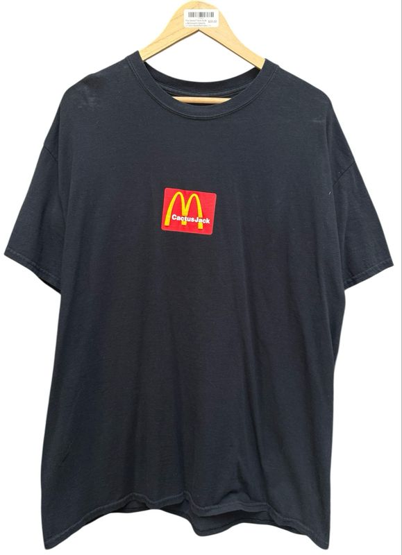 Pre Owned Travis Scott x McDonald's Sesame II T-shirt Black/Red Size L