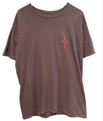 Pre Owned Travis Scott CJ Digital Girl T-shirt Pepper Brown Size L