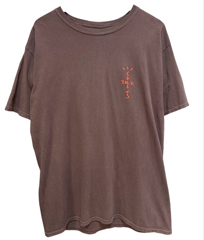 Pre Owned Travis Scott CJ Digital Girl T-shirt Pepper Brown Size L