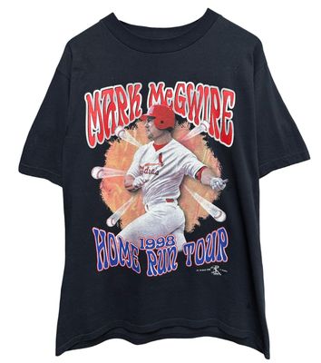 Vtg Mark Mcgwire Home Run Tour Tee Size L