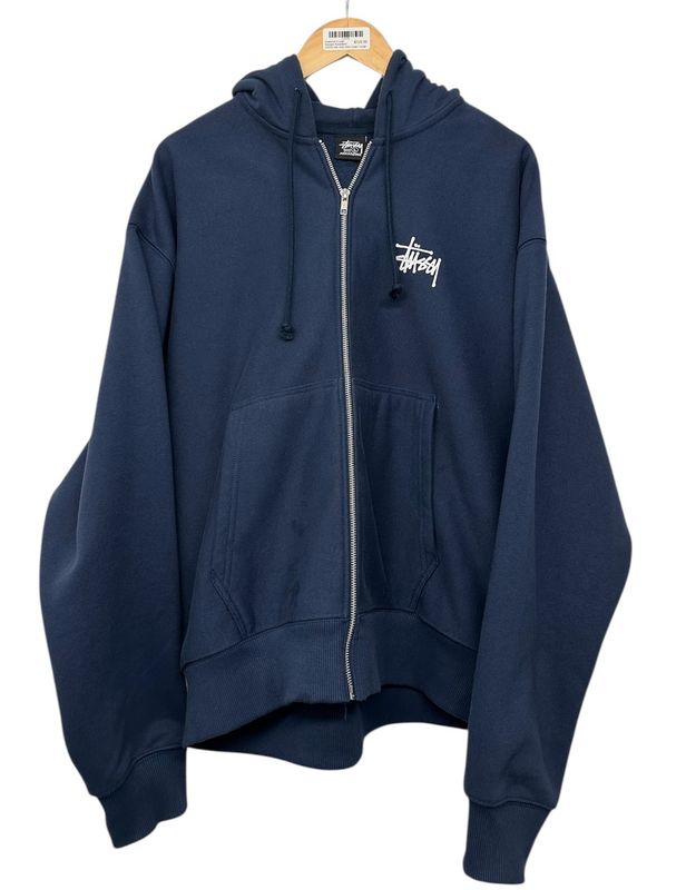 BASIC STÜSSY ZIP HOODIE Navy Size L