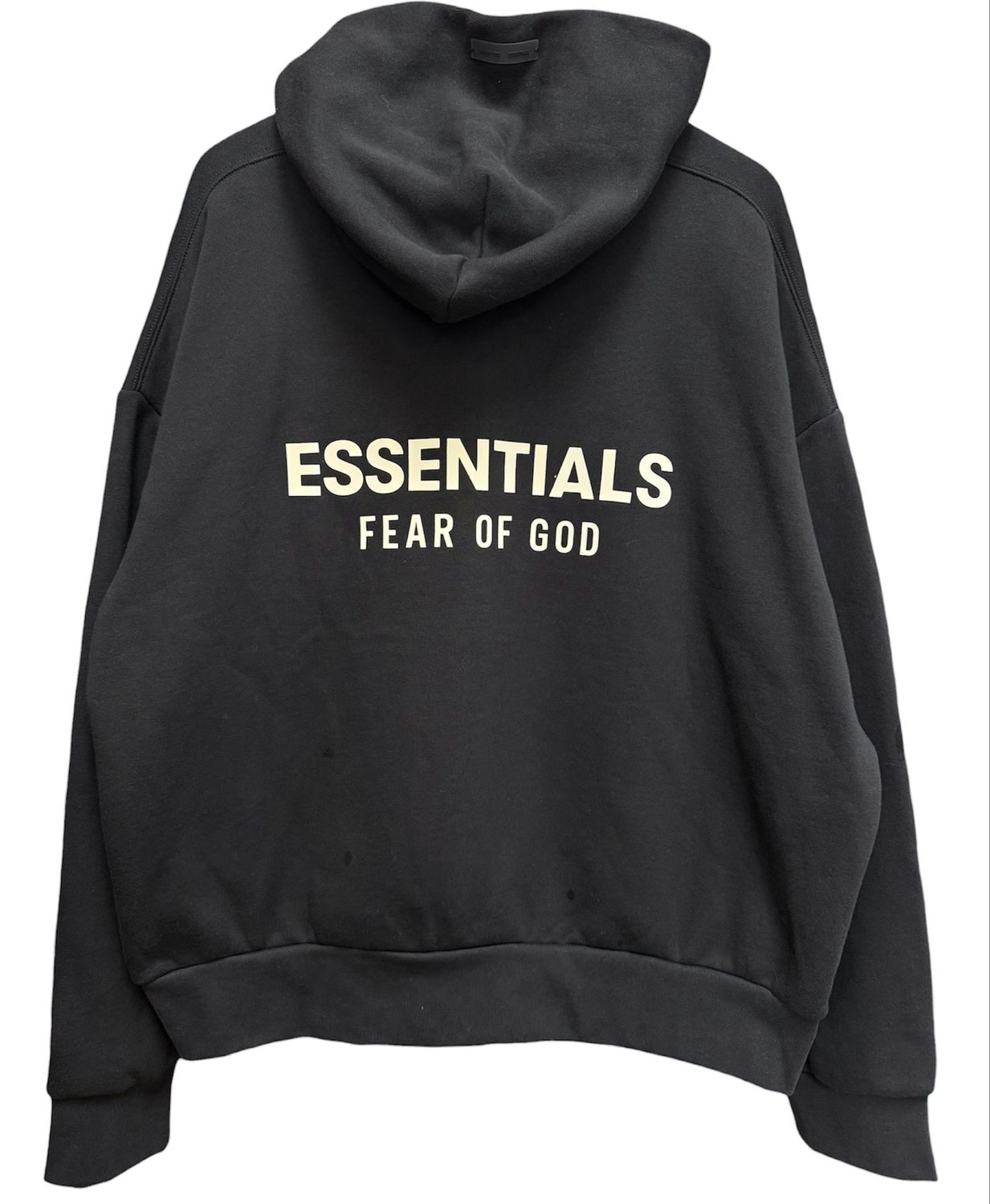 Fear of God Essentials Vintage Black Hoodie Size XL (NEW)