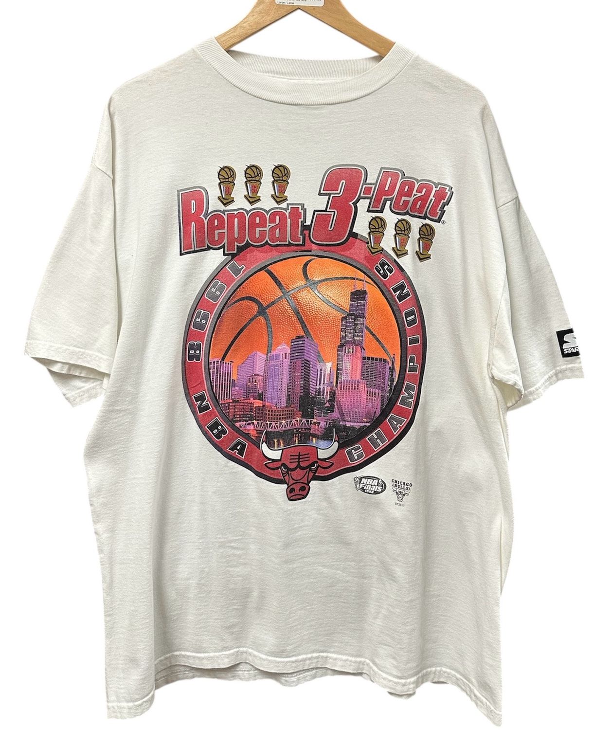 Vintage Chicago Bulls 3 Peat Starter Tee Size Large