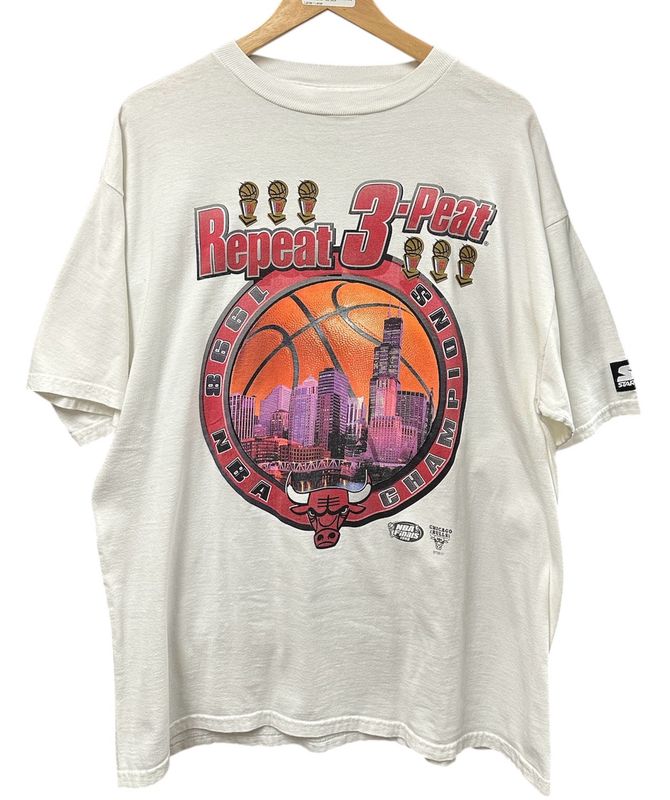 Vintage Chicago Bulls 3 Peat Starter Tee Size Large