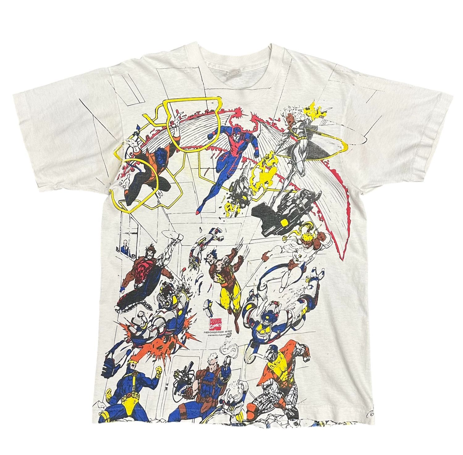 Vintage 1993 X Men Danger Room AOP Tee Size L