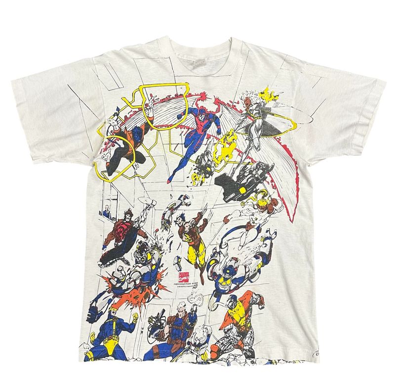 Vintage 1993 X Men Danger Room AOP Tee Size L