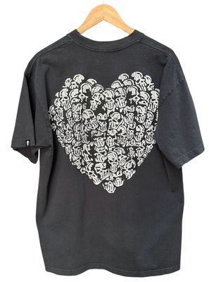 Warren Lotas Skull Pile Heart Tee Size L