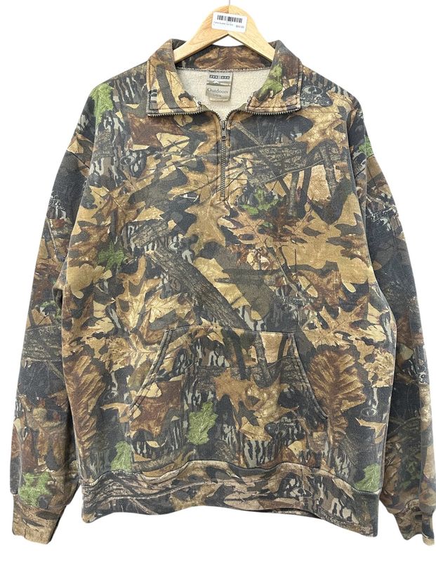 Camo Mossy Oak Quarter Zip Size L
