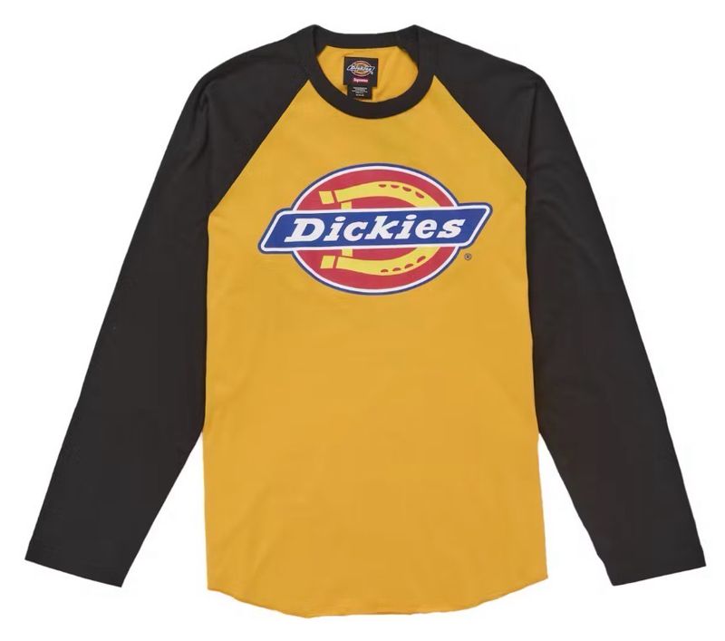 New Supreme Dickies Raglan L/S Top Black Size M (FW24)