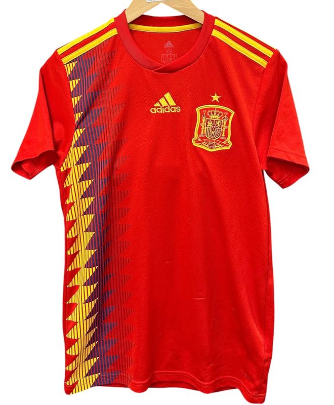 Pre Owned Adidas Spain 2018 World Cup Home Jersey Size XS