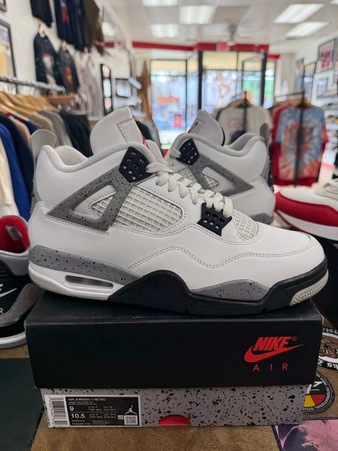 Pre Owned Jordan 4 Retro White Cement 2025 Size 9