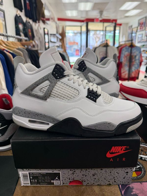 Pre Owned Jordan 4 Retro White Cement 2025 Size 9