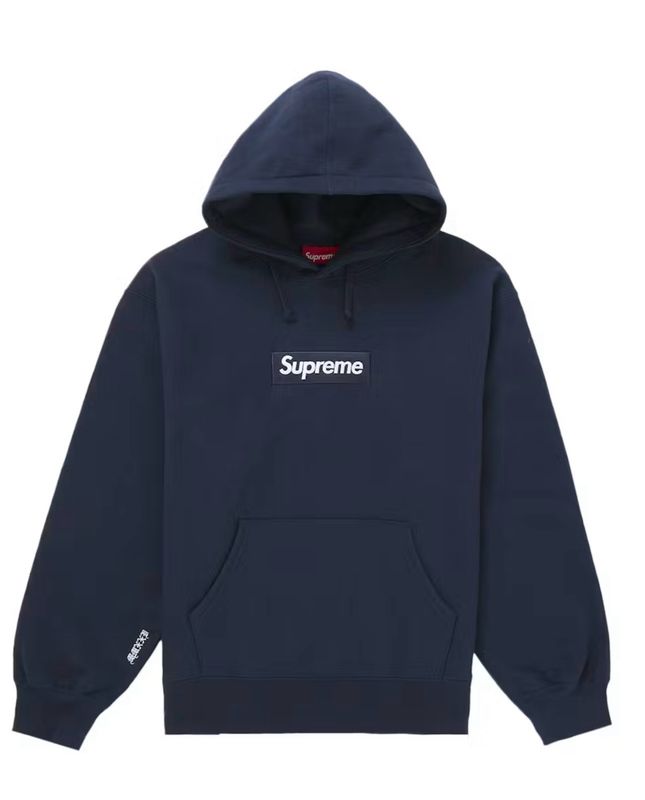 Supreme Box Logo Hooded Sweatshirt (FW25) Navy Size M (NEW)