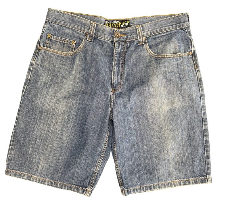 Vintage anchor Blue Baggy Jeans Shirts Size 36