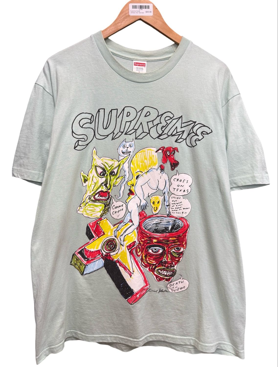 Supreme Daniel Johnson Tee Teal Size L