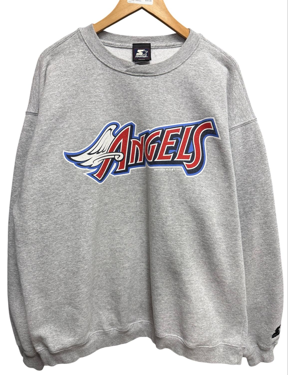 Vtg Starter LA Angels Baseball Crewneck Size L