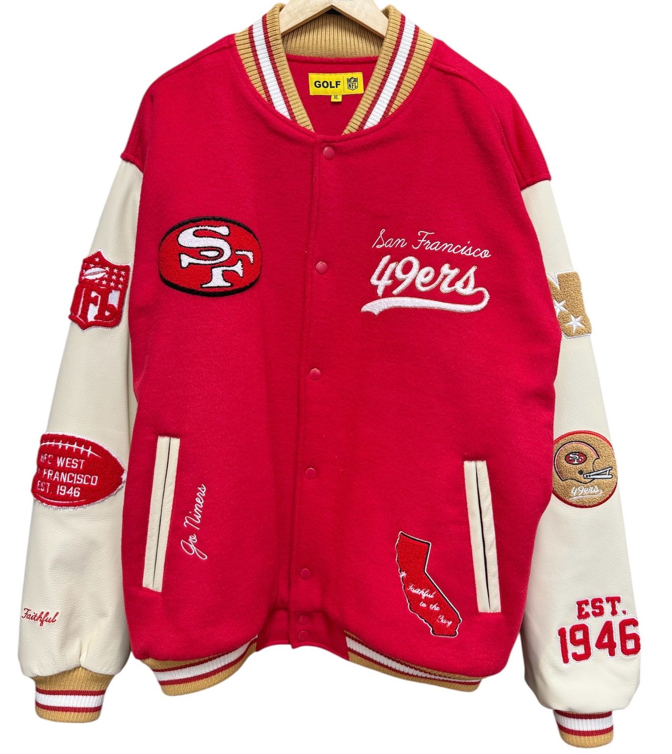 Golf Le Fleur 49ers Varsity Letterman Jacket Size XL