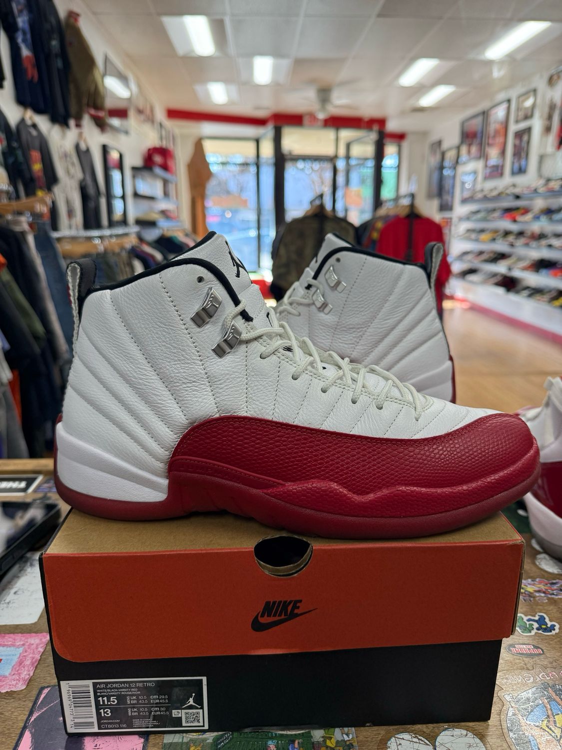 Pre Owned Jordan 12 Retro Cherry (2023) Size 11.5