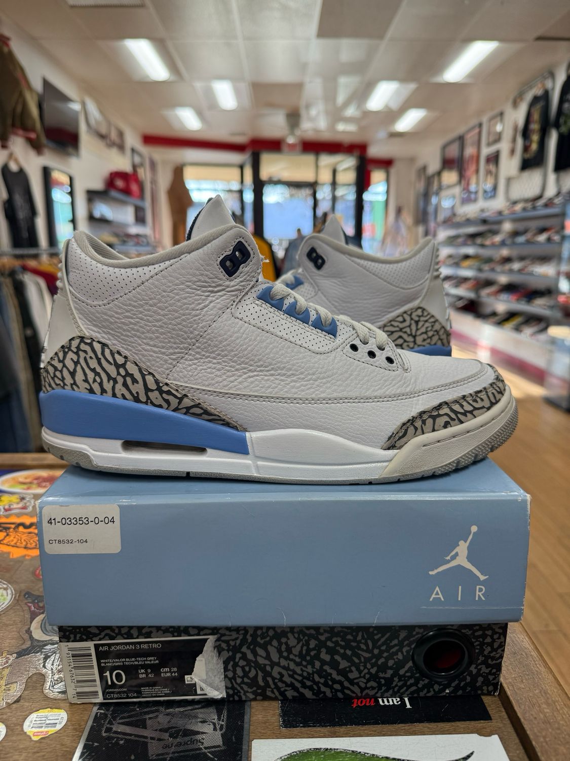 Pre Owned Jordan 3 Retro UNC (2020) Size 10