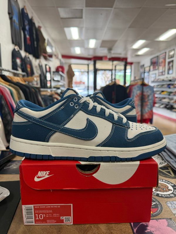 Pre Owned Nike Dunk Low Industrial Blue Sashiko Size 10.5