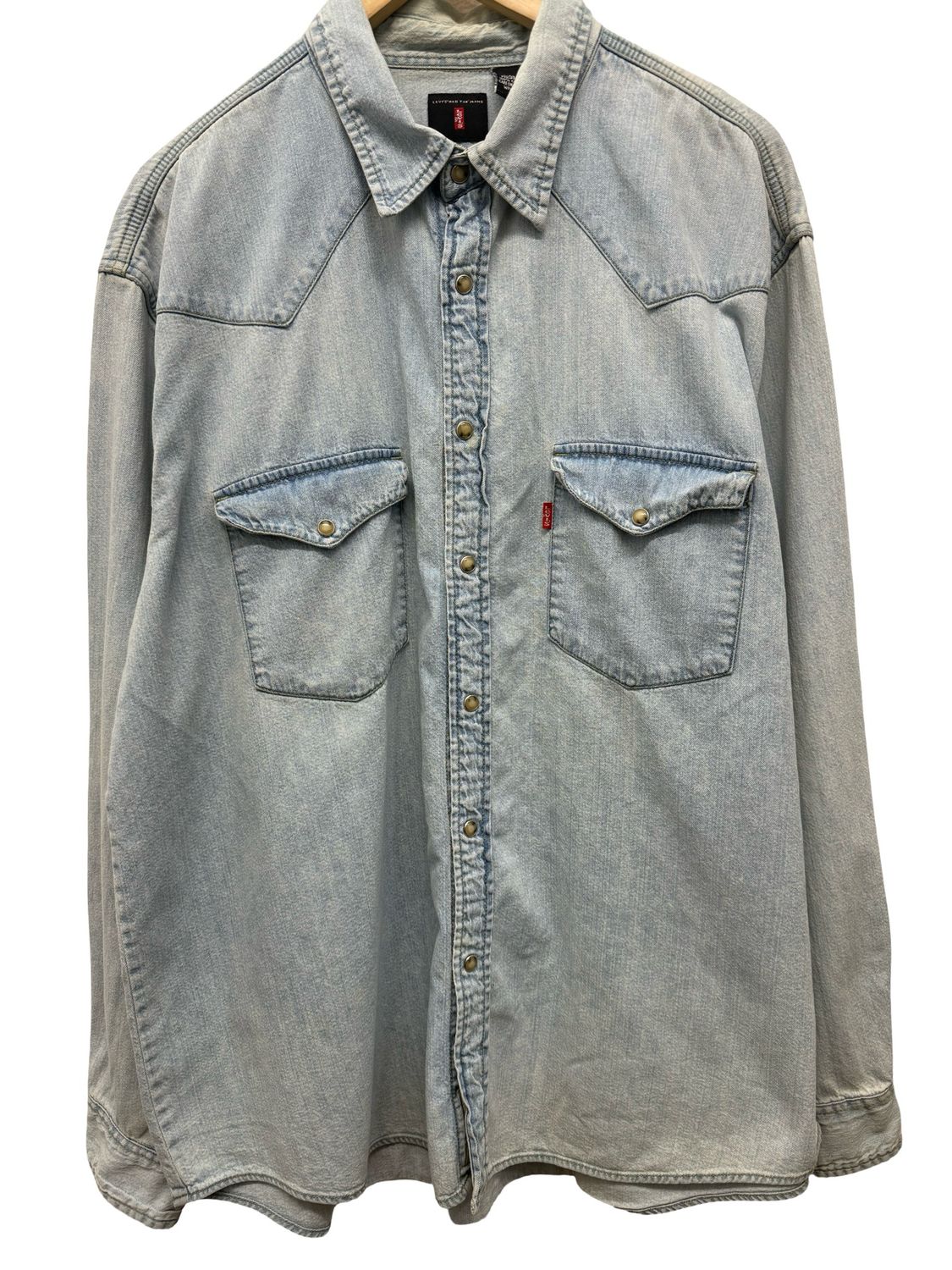 Levis Classic's Western Pearl Snap Shirt Size XL