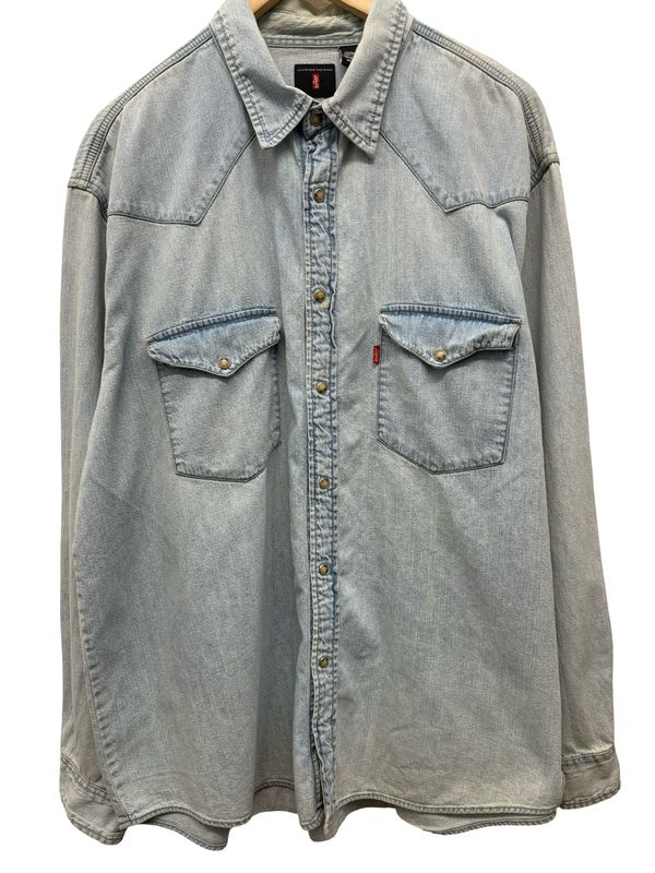 Levis Classic's Western Pearl Snap Shirt Size XL