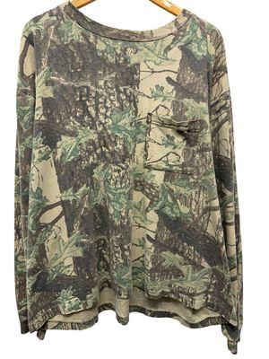 Vintage Mossy Oak Camo L/S Size M 23x28