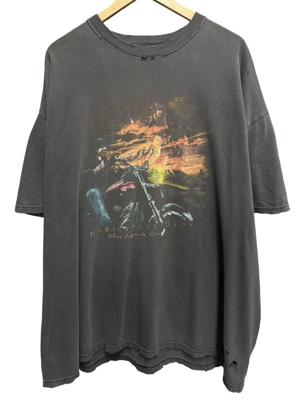Vintage Harley Davidson Thrashed Tee Size XXL 27x33