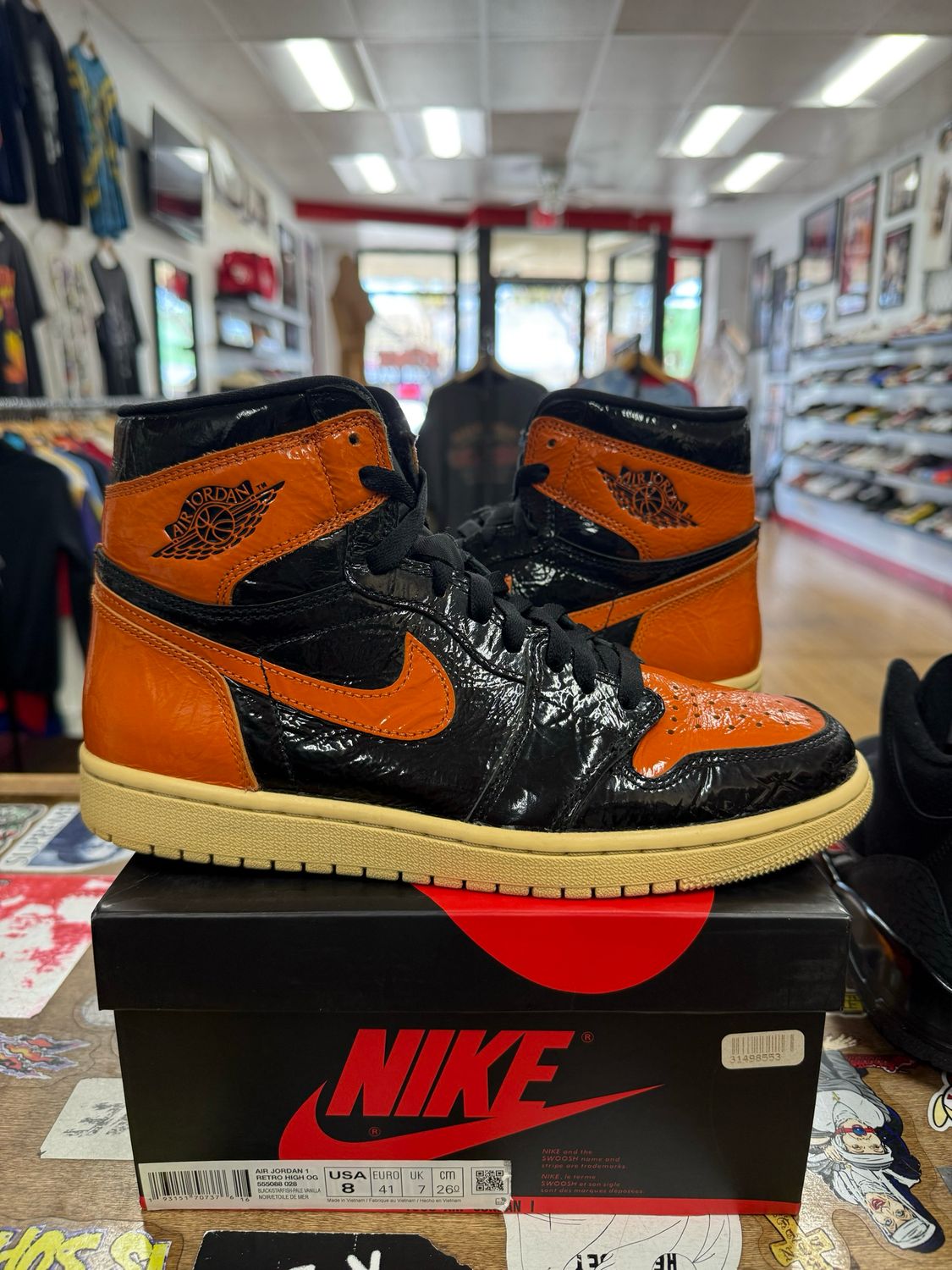 Jordan 1 Retro High Shattered Backboard 3.0. Size 8 (WORN)