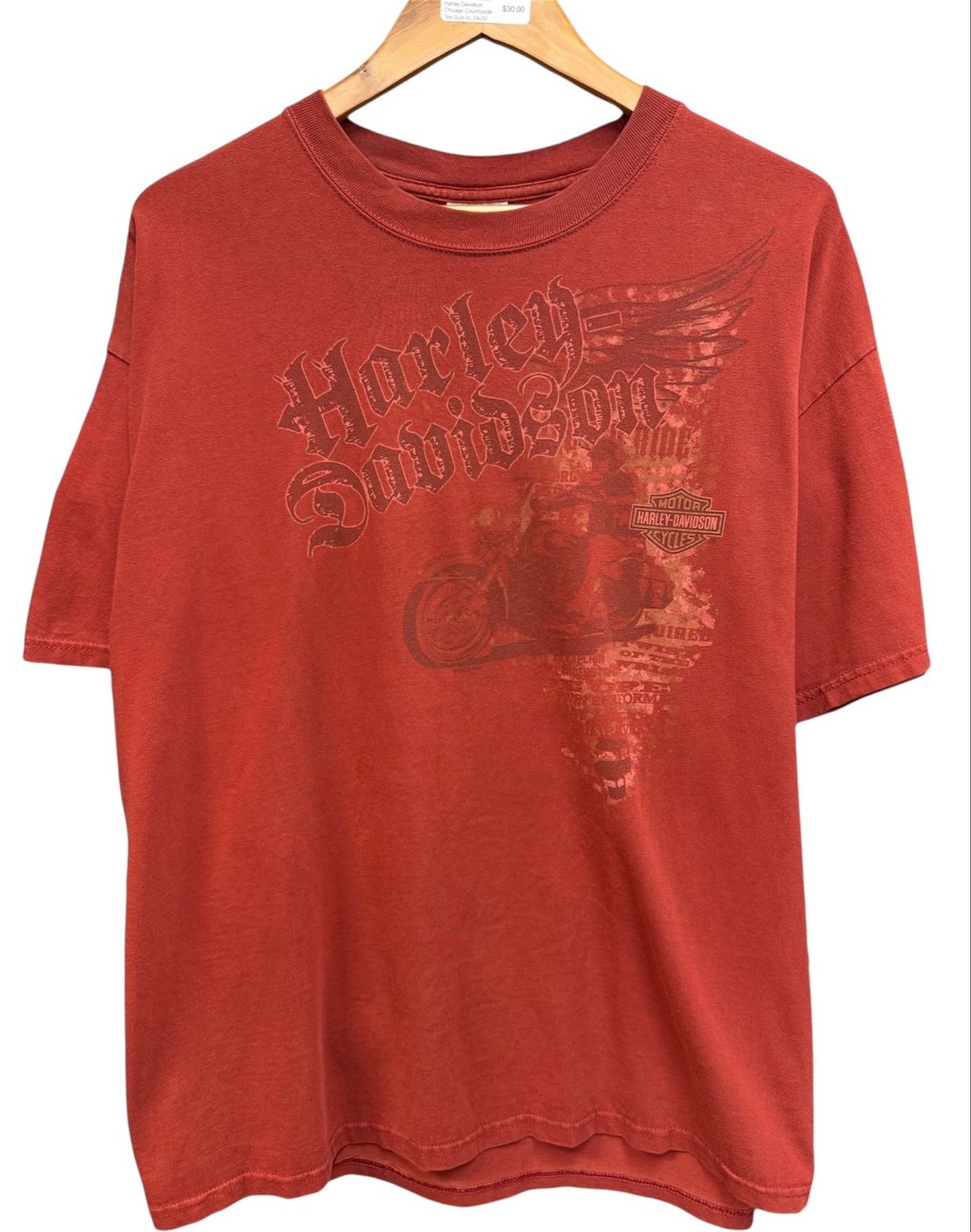 Harley Davidson Chicago Countryside Tee Size XL 24x30