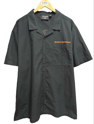 Harley Davidson Flame Eagle Button Up Shirt Size XXL