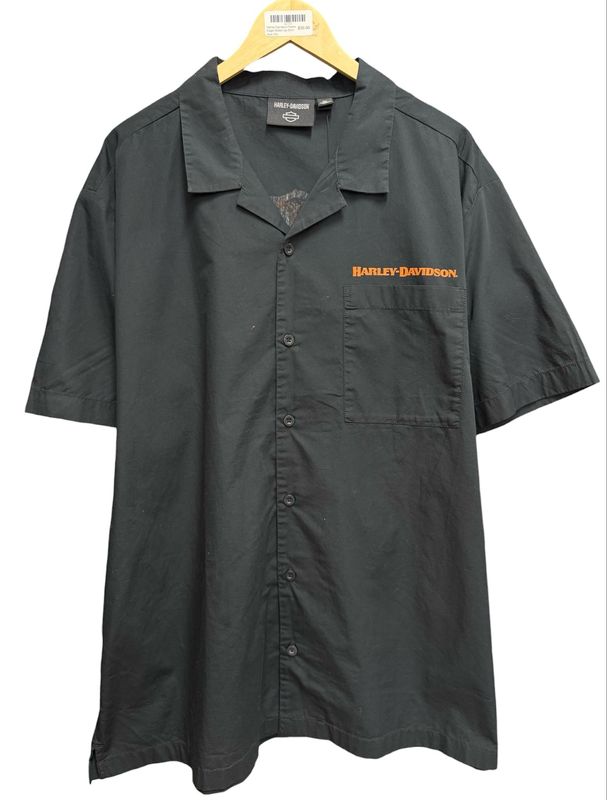 Harley Davidson Flame Eagle Button Up Shirt Size XXL