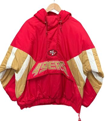 Vintage 49ers Starter Parka Puffer Jacket Size XL 28x30