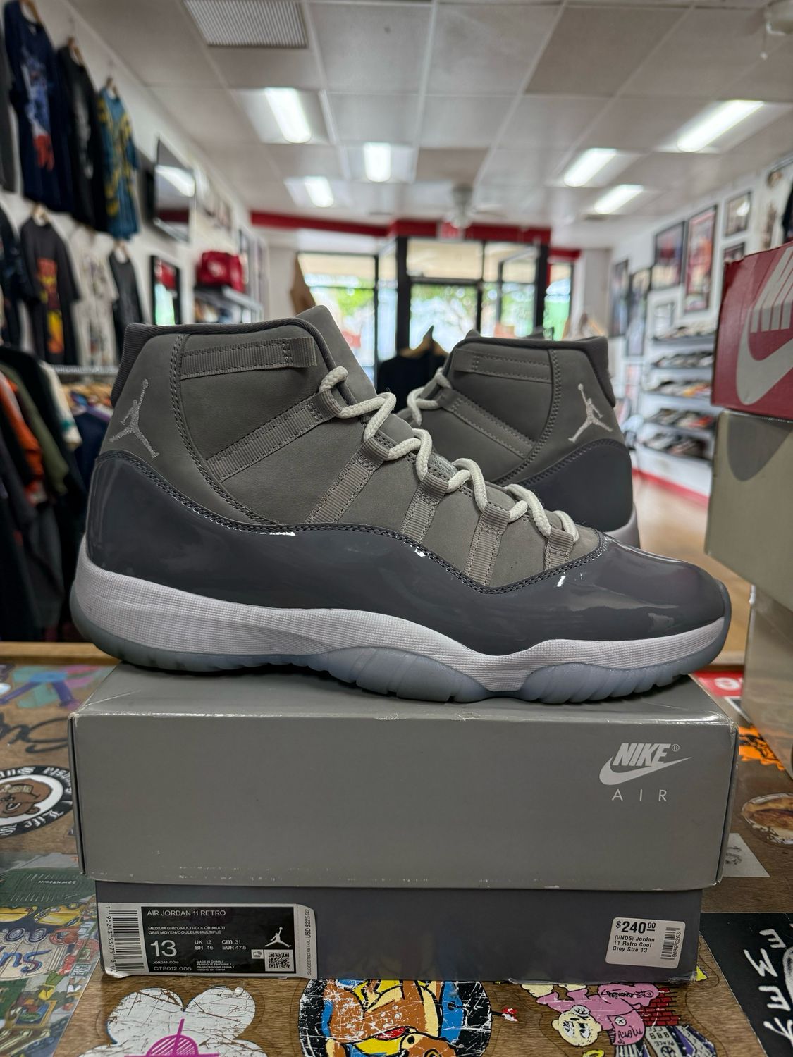 Pre Owned Jordan 11 Retro Cool Grey Size 13