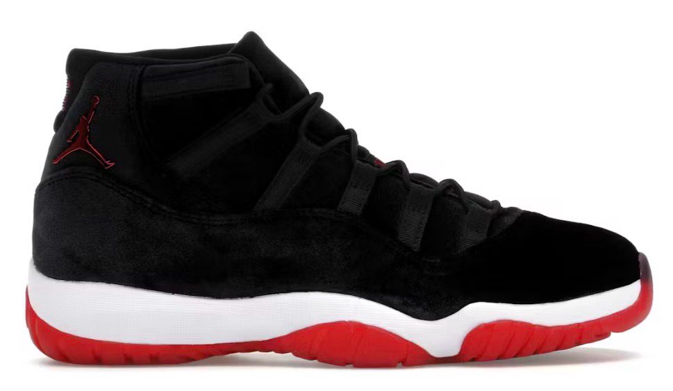 DS Jordan 11 Retro Bred Velvet (Women's) Size 9.5W,8M