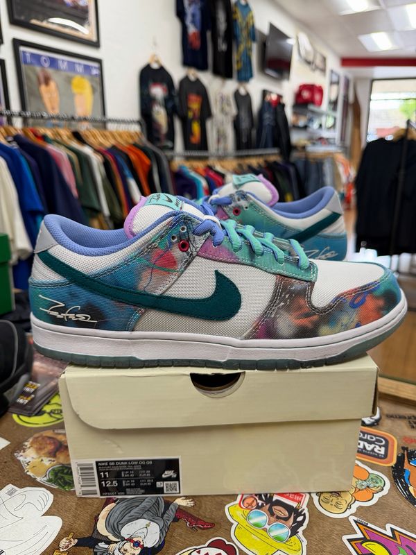 Nike SB Dunk Low Futura Laboratories Bleached Aqua Size 11 (Pre-Owned)