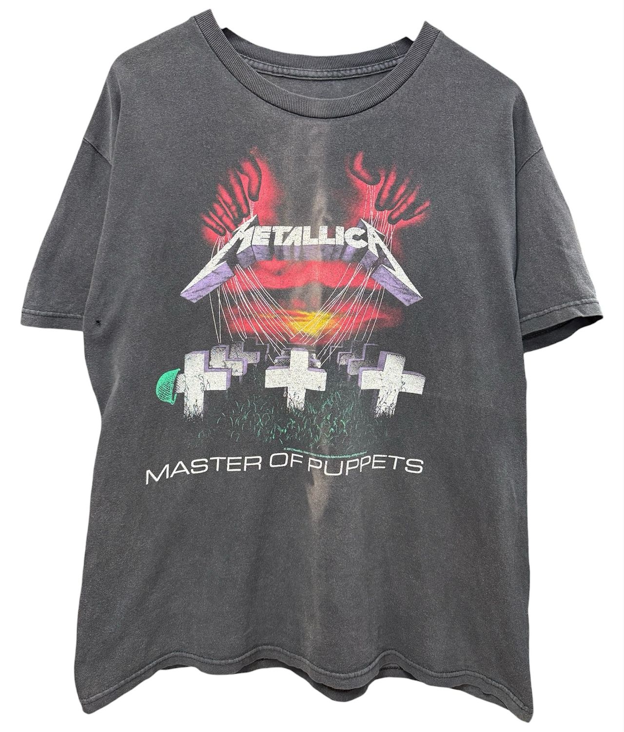 Pre Owned 2012 Metallica Master of Puppets Tee Size L 22x28