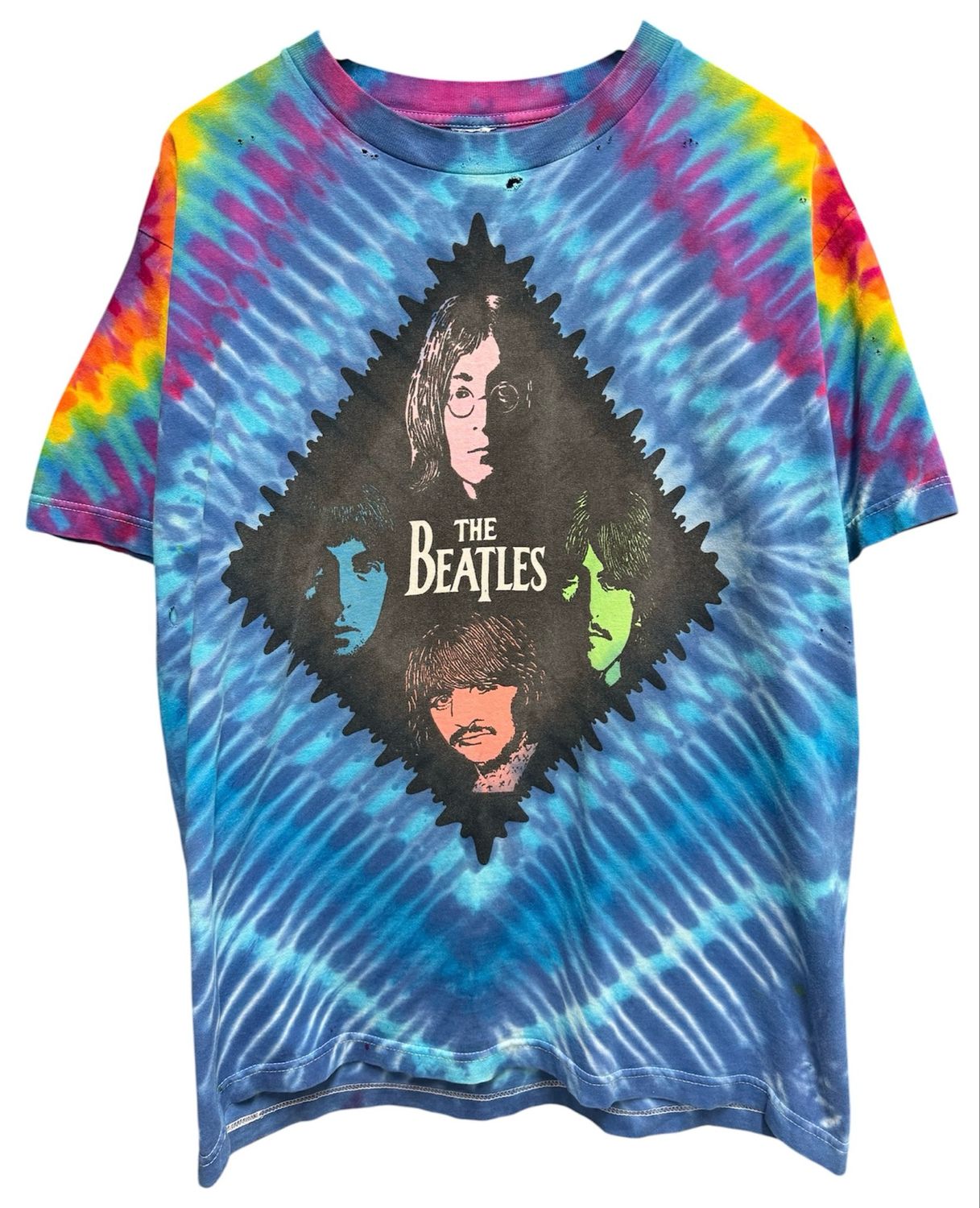 Vtg The Beatles Tie Dye Tee Size L 22x30
